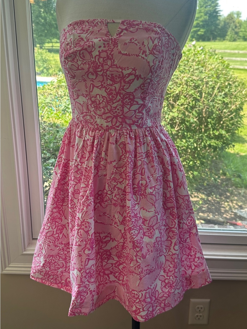 Lilly Pulitzer Rachelle She’s a‎ Fox Strapless Dress, Size 2 - Picture 4 of 10